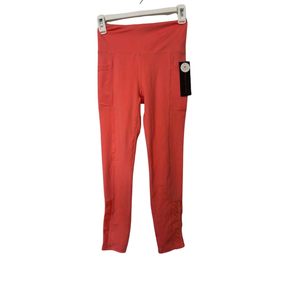 Bally High Rise Key side Pockets Leggings Womens Small Sugar Coral Workout New